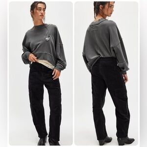 NWT Free People We The Free Hi-Lo Pullover - Black